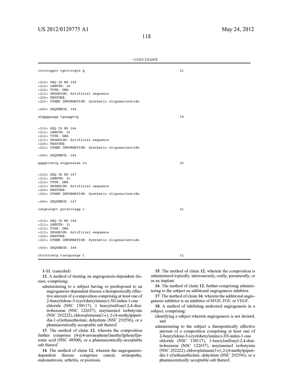 ANTIANGIOGENIC SMALL MOLECULES AND METHODS OF USE - diagram, schematic, and image 146