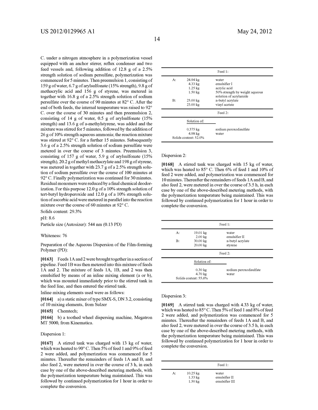 USE OF FILM-FORMING POLYMERS AND ORGANIC HOLLOW PARTICLES FOR COATING     AGENTS - diagram, schematic, and image 15