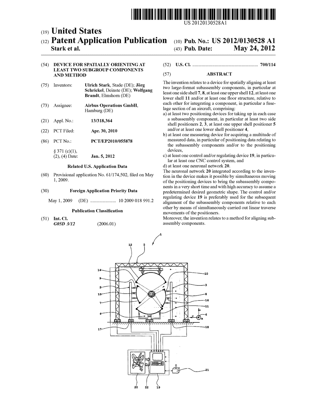 DEVICE FOR SPATIALLY ORIENTING AT LEAST TWO SUBGROUP COMPONENTS AND METHOD - diagram, schematic, and image 01