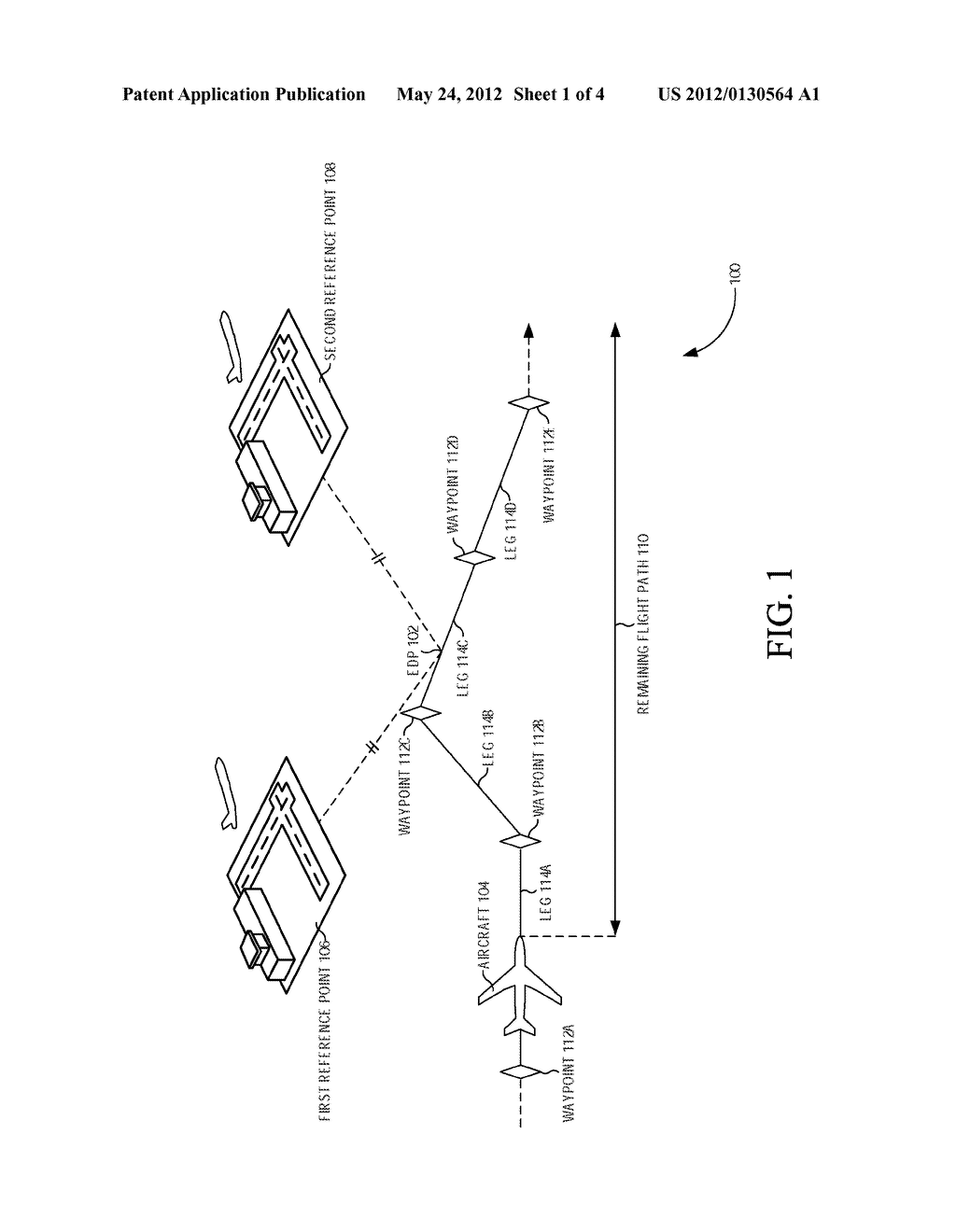 SYSTEM AND METHOD FOR COMPUTING AN EQUI-DISTANCE POINT (EDP) FOR AIRCRAFTS - diagram, schematic, and image 02