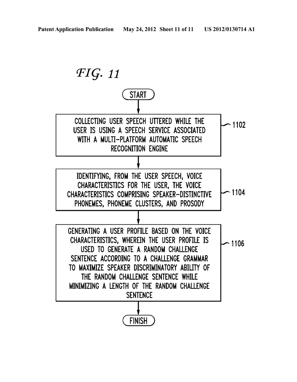 SYSTEM AND METHOD FOR GENERATING CHALLENGE UTTERANCES FOR SPEAKER     VERIFICATION - diagram, schematic, and image 12