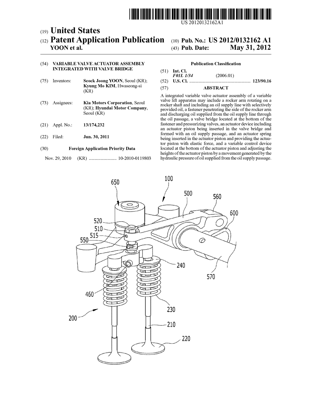 VARIABLE VALVE ACTUATOR ASSEMBLY INTEGRATED WITH VALVE BRIDGE - diagram, schematic, and image 01