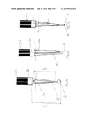 DEVICE INCLUDING AN APPLICATOR FOR APPLYING EYELINER diagram and image