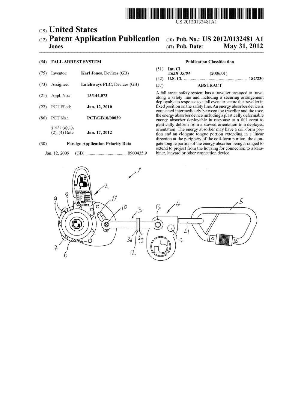 Fall Arrest System - diagram, schematic, and image 01