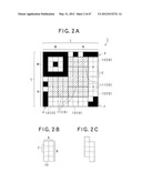 TWO-DIMENSIONAL CODE HAVING RECTANGULAR REGION PROVIDED WITH SPECIFIC     PATTERNS FOR SPECIFY CELL POSITIONS AND DISTINCTION FROM BACKGROUND diagram and image