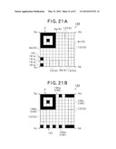 TWO-DIMENSIONAL CODE HAVING RECTANGULAR REGION PROVIDED WITH SPECIFIC     PATTERNS FOR SPECIFY CELL POSITIONS AND DISTINCTION FROM BACKGROUND diagram and image