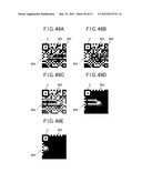 TWO-DIMENSIONAL CODE HAVING RECTANGULAR REGION PROVIDED WITH SPECIFIC     PATTERNS FOR SPECIFY CELL POSITIONS AND DISTINCTION FROM BACKGROUND diagram and image