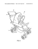 STROLLER WITH BRAKING DEVICE diagram and image