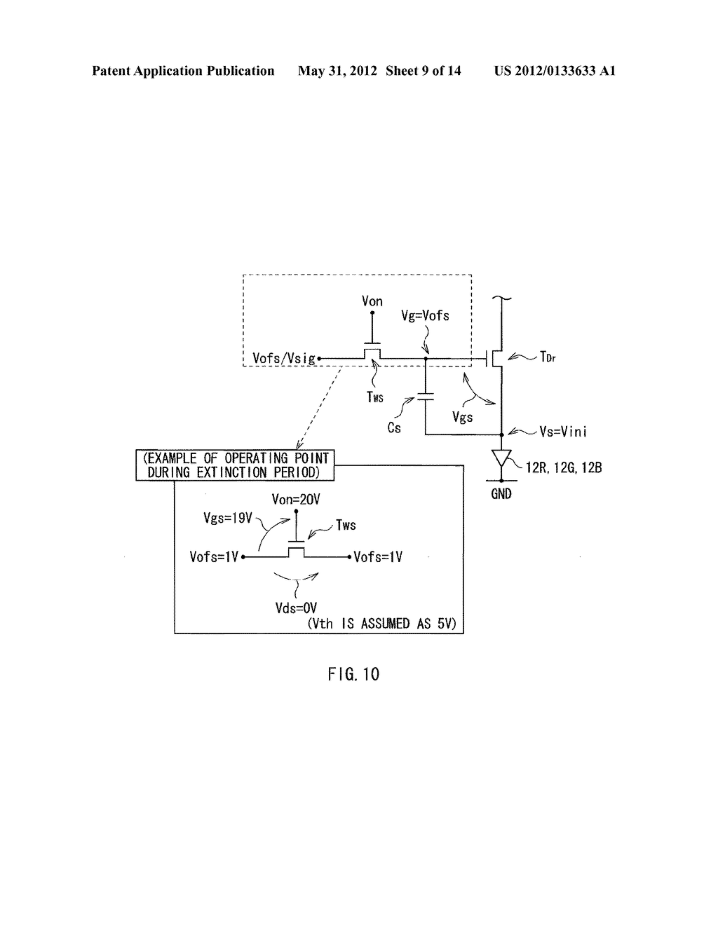 DISPLAY DEVICE, ELECTRONIC DEVICE, AND METHOD OF DRIVING DISPLAY DEVICE - diagram, schematic, and image 10