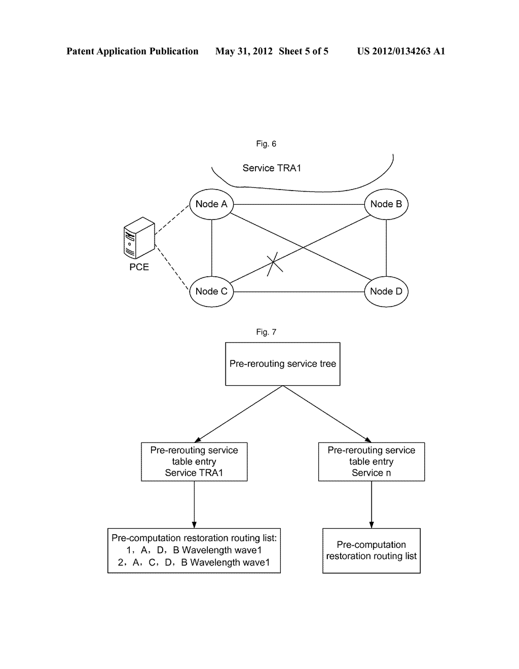 Method and path computation element for improving service restoration     speed in transmission network - diagram, schematic, and image 06