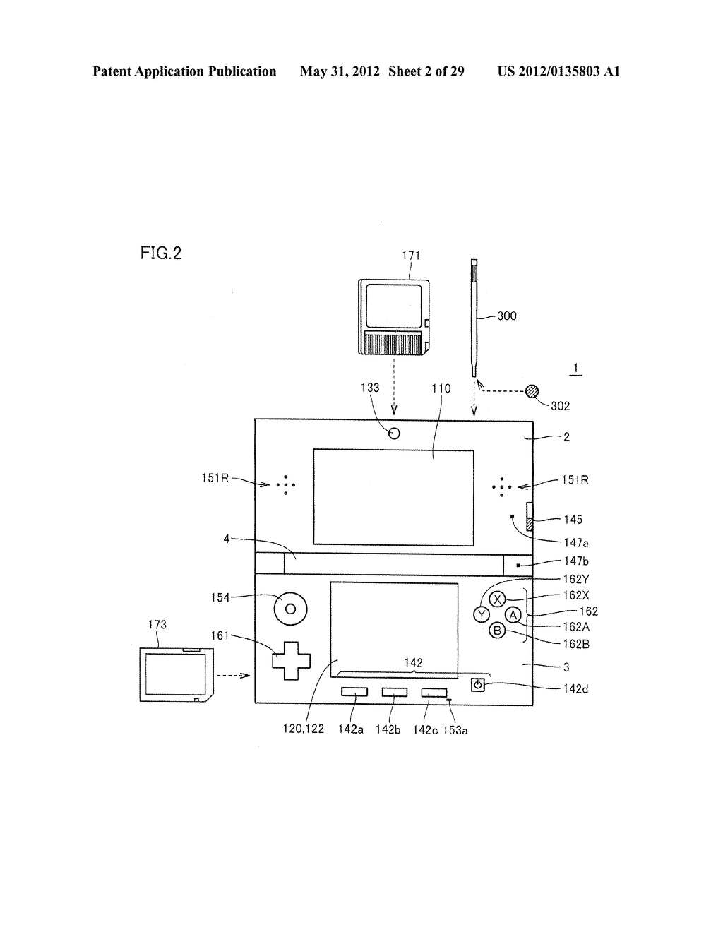 GAME DEVICE UTILIZING STEREOSCOPIC DISPLAY, METHOD OF PROVIDING GAME,     RECORDING MEDIUM STORING GAME PROGRAM, AND GAME SYSTEM - diagram, schematic, and image 03