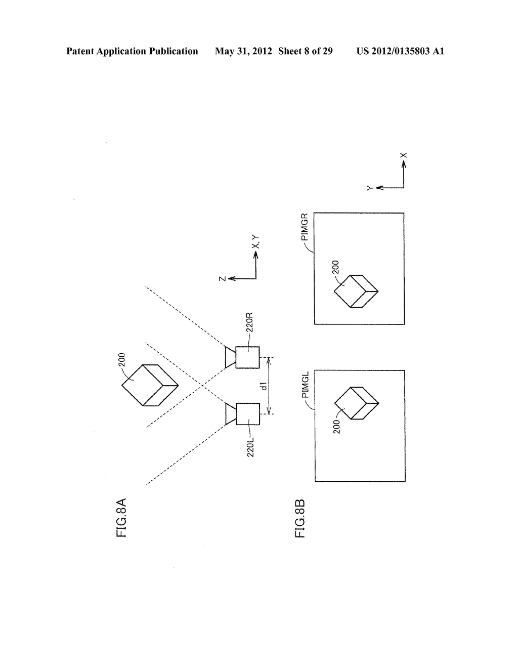 GAME DEVICE UTILIZING STEREOSCOPIC DISPLAY, METHOD OF PROVIDING GAME,     RECORDING MEDIUM STORING GAME PROGRAM, AND GAME SYSTEM - diagram, schematic, and image 09