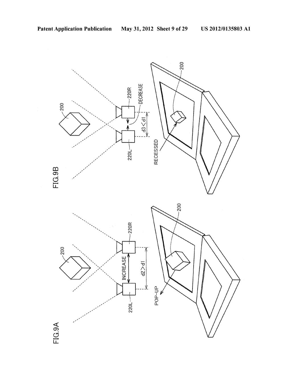 GAME DEVICE UTILIZING STEREOSCOPIC DISPLAY, METHOD OF PROVIDING GAME,     RECORDING MEDIUM STORING GAME PROGRAM, AND GAME SYSTEM - diagram, schematic, and image 10