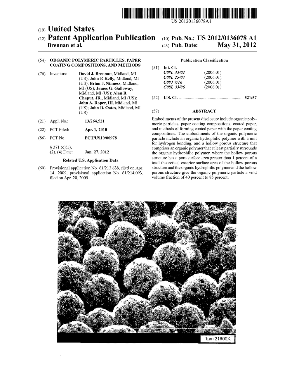 ORGANIC POLYMERIC PARTICLES, PAPER COATING COMPOSITIONS, AND METHODS - diagram, schematic, and image 01