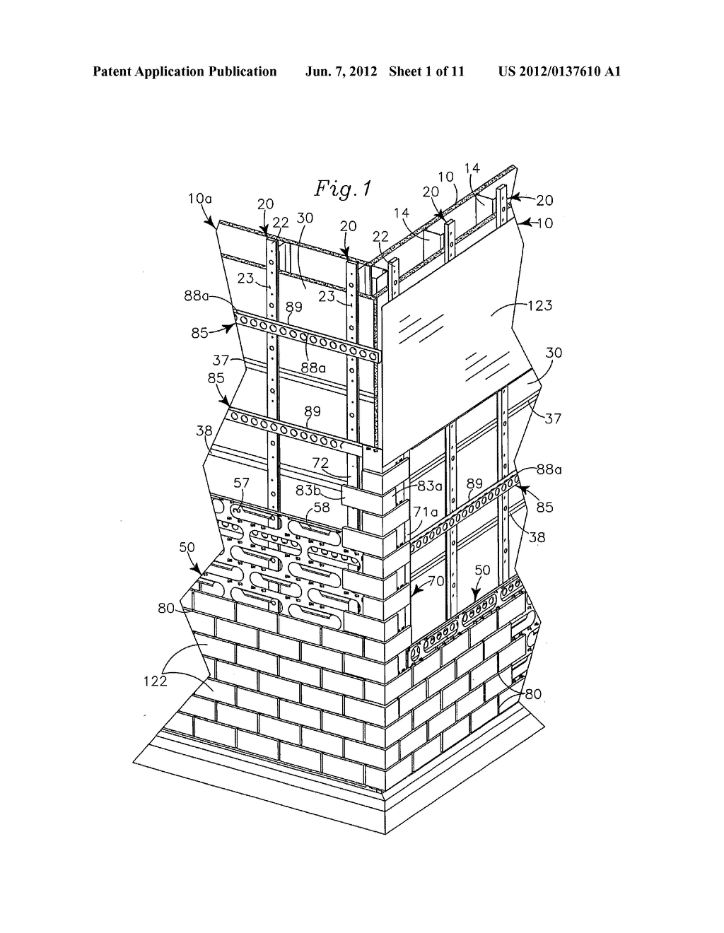 Modular system for cladding exterior walls of a structure and insulating     the structure walls - diagram, schematic, and image 02