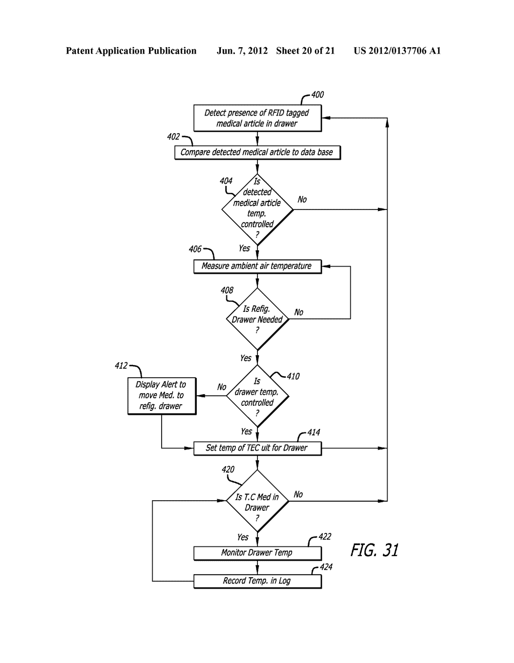 RFID ENABLED DRAWER REFRIGERATION SYSTEM - diagram, schematic, and image 21