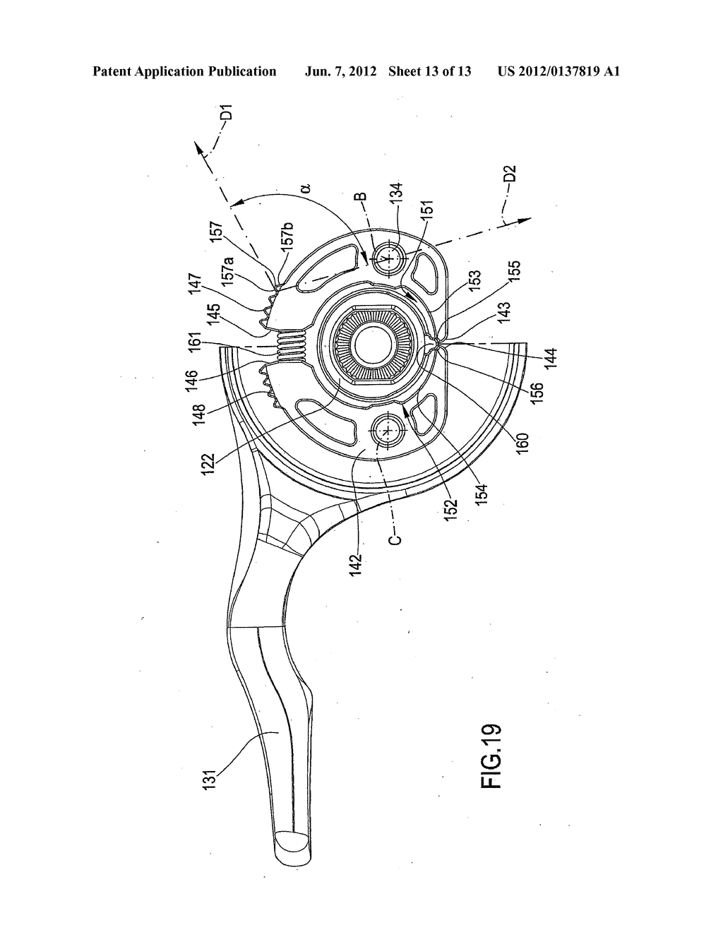 ACTUATION DEVICE FOR A CONTROL CABLE FOR A BICYCLE GEARSHIFT - diagram, schematic, and image 14
