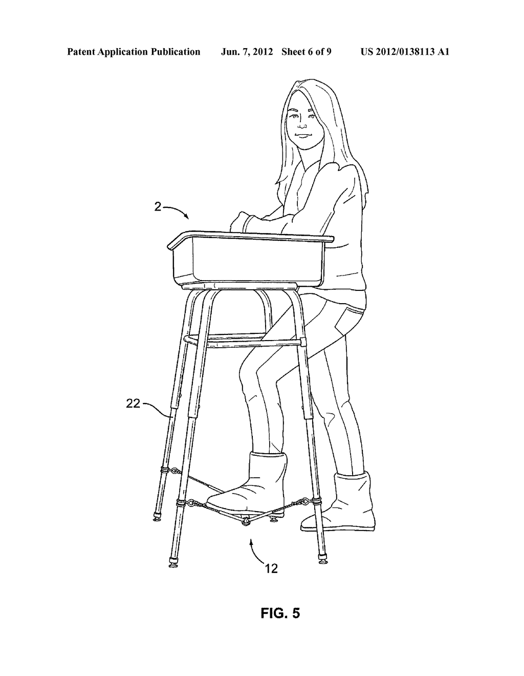 Foot rest with exercising and energy absorbing functions - diagram, schematic, and image 07