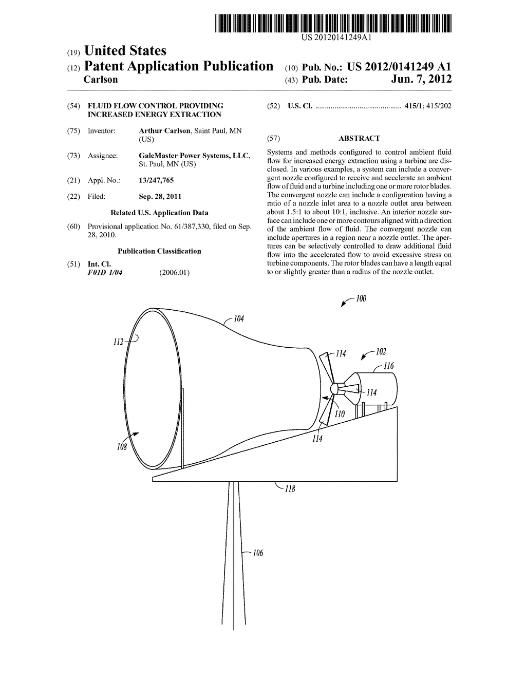 FLUID FLOW CONTROL PROVIDING INCREASED ENERGY EXTRACTION - diagram, schematic, and image 01