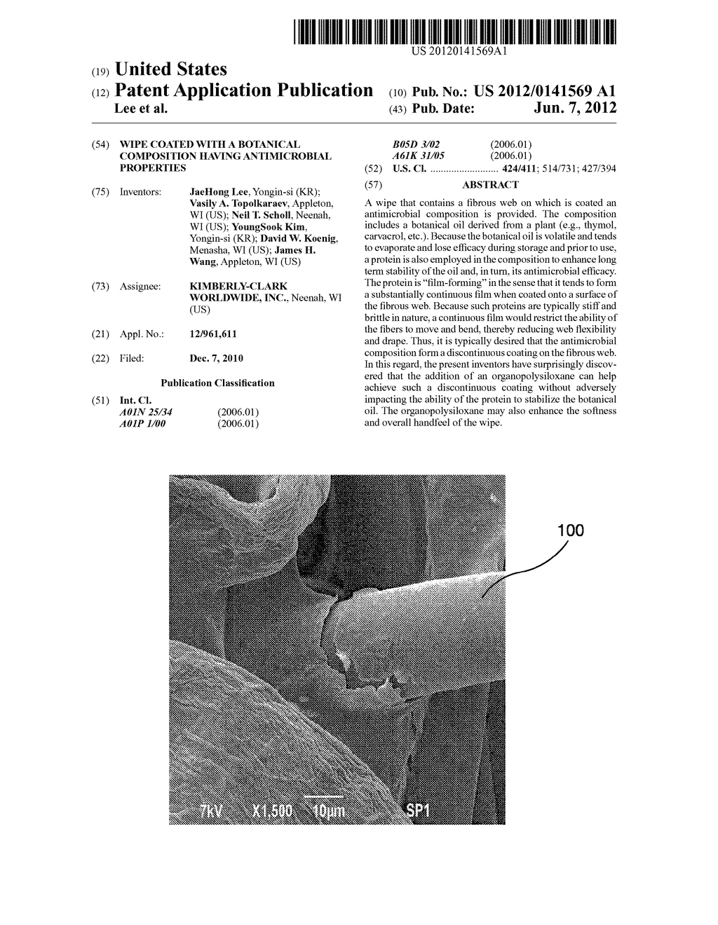 Wipe Coated with a Botanical Composition having Antimicrobial Properties - diagram, schematic, and image 01