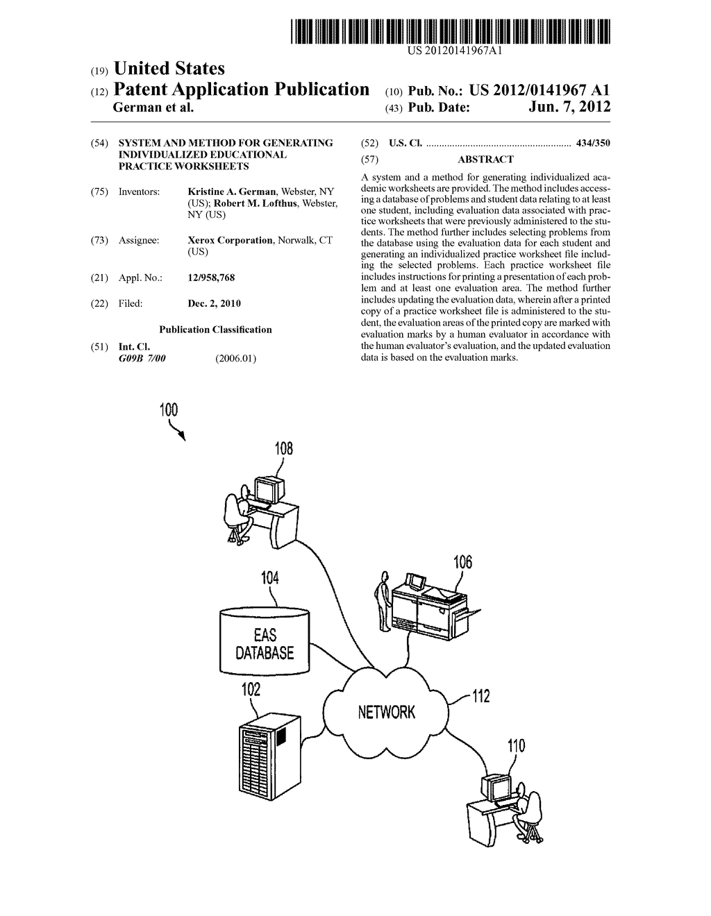 SYSTEM AND METHOD FOR GENERATING INDIVIDUALIZED EDUCATIONAL PRACTICE     WORKSHEETS - diagram, schematic, and image 01