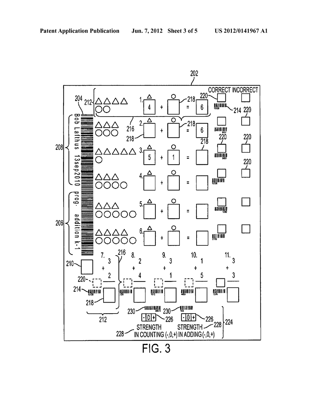 SYSTEM AND METHOD FOR GENERATING INDIVIDUALIZED EDUCATIONAL PRACTICE     WORKSHEETS - diagram, schematic, and image 04