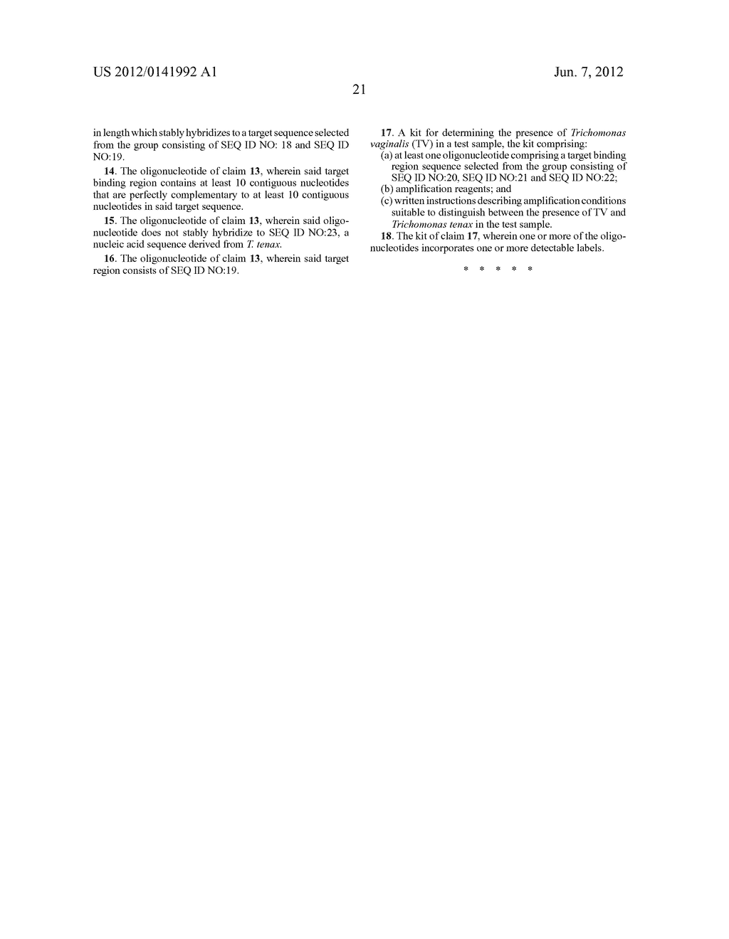 COMPOSITIONS AND METHODS FOR TRICHOMONAS VAGINALIS DIAGNOSTIC TESTING - diagram, schematic, and image 22