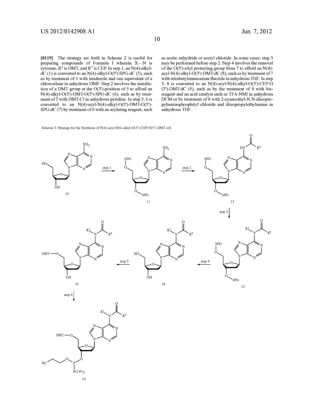 COMPOUNDS FOR THE SYNTHETIC INTRODUCTION OF N-ALKYL NUCLEOSIDES INTO DNA     OLIGONUCLEOTIDES - diagram, schematic, and image 11