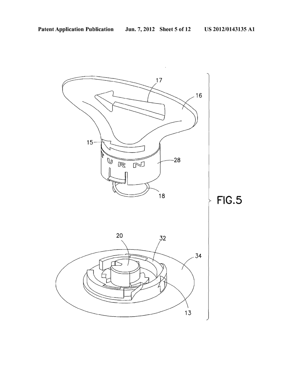 Insulin Pump Dermal Infusion Set Having Partially Integrated Mechanized     Cannula Insertion With Disposable Activation Portion - diagram, schematic, and image 06