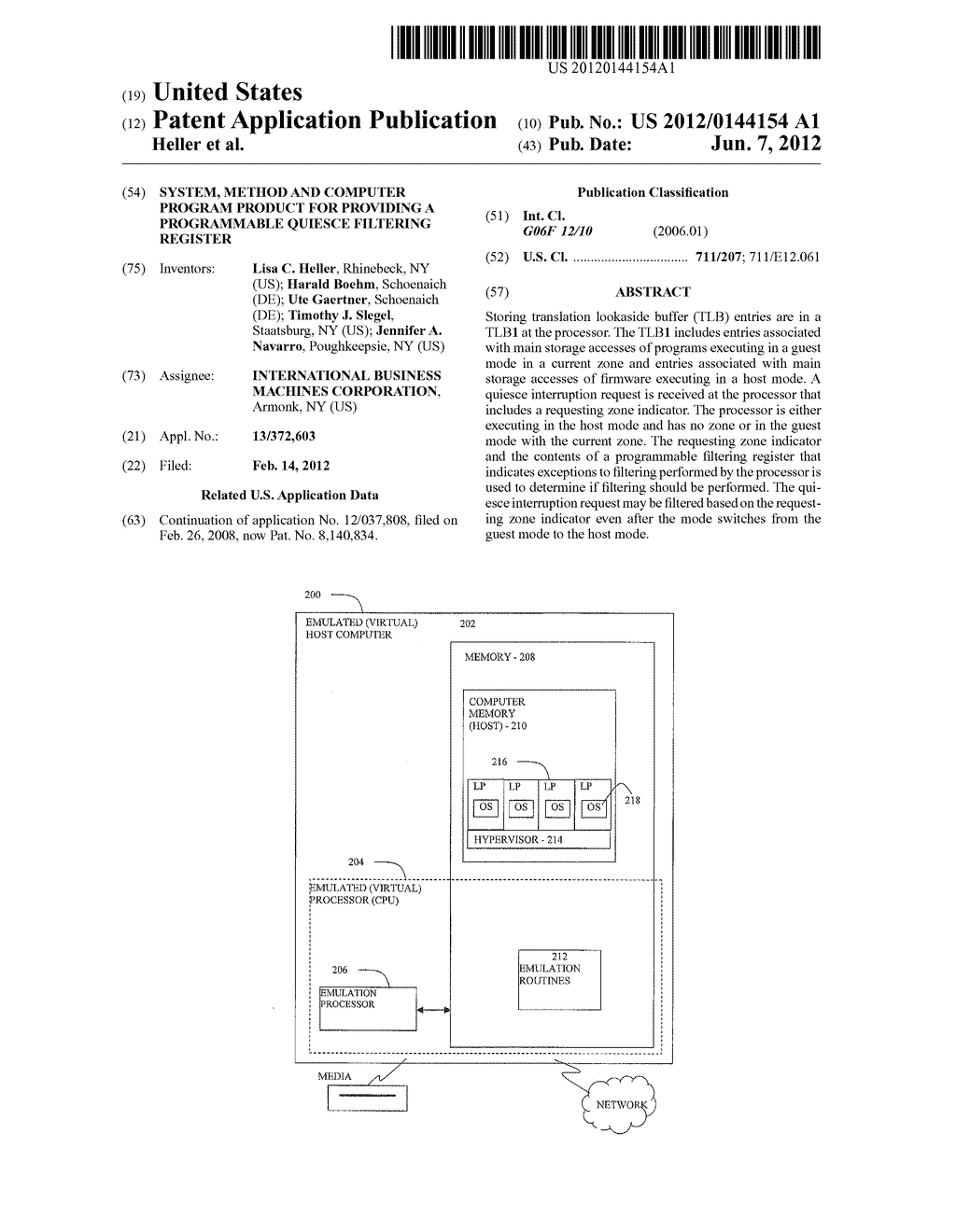 SYSTEM, METHOD AND COMPUTER PROGRAM PRODUCT FOR PROVIDING A PROGRAMMABLE     QUIESCE FILTERING REGISTER - diagram, schematic, and image 01