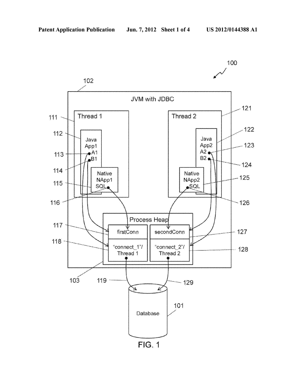 Database Access for Native Applications in a Virtualized Environment - diagram, schematic, and image 02