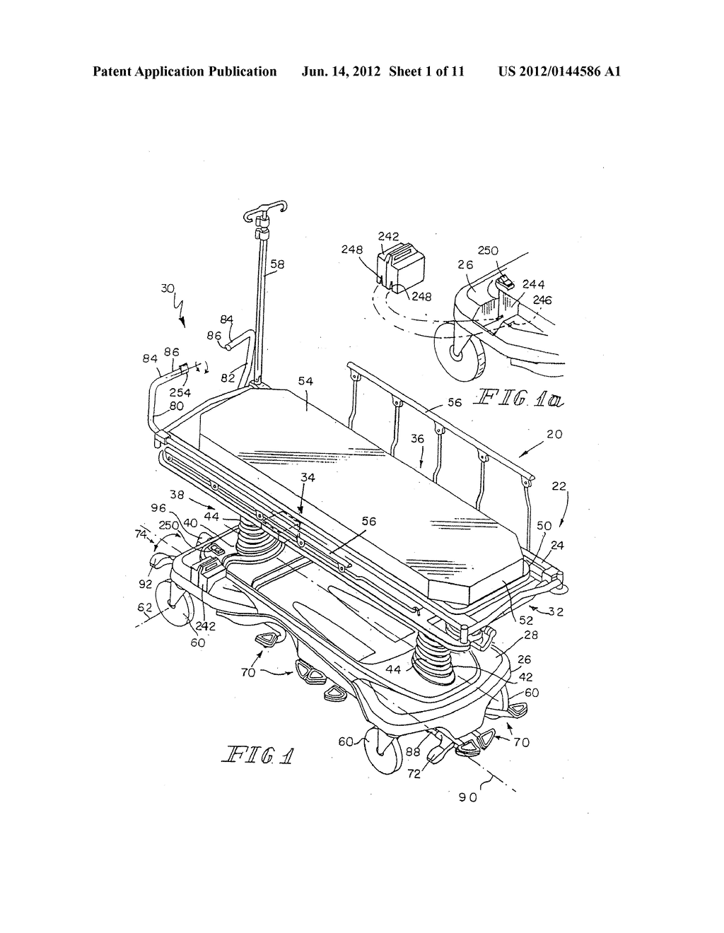 PATIENT SUPPORT APPARATUS WITH POWERED WHEEL - diagram, schematic, and image 02