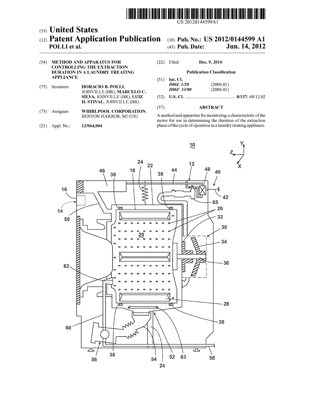 METHOD AND APPARATUS FOR CONTROLLING THE EXTRACTION DURATION IN A LAUNDRY     TREATING APPLIANCE - diagram, schematic, and image 01