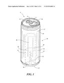 Self Chilling Beverage Container With Cooling Agent Insert diagram and image