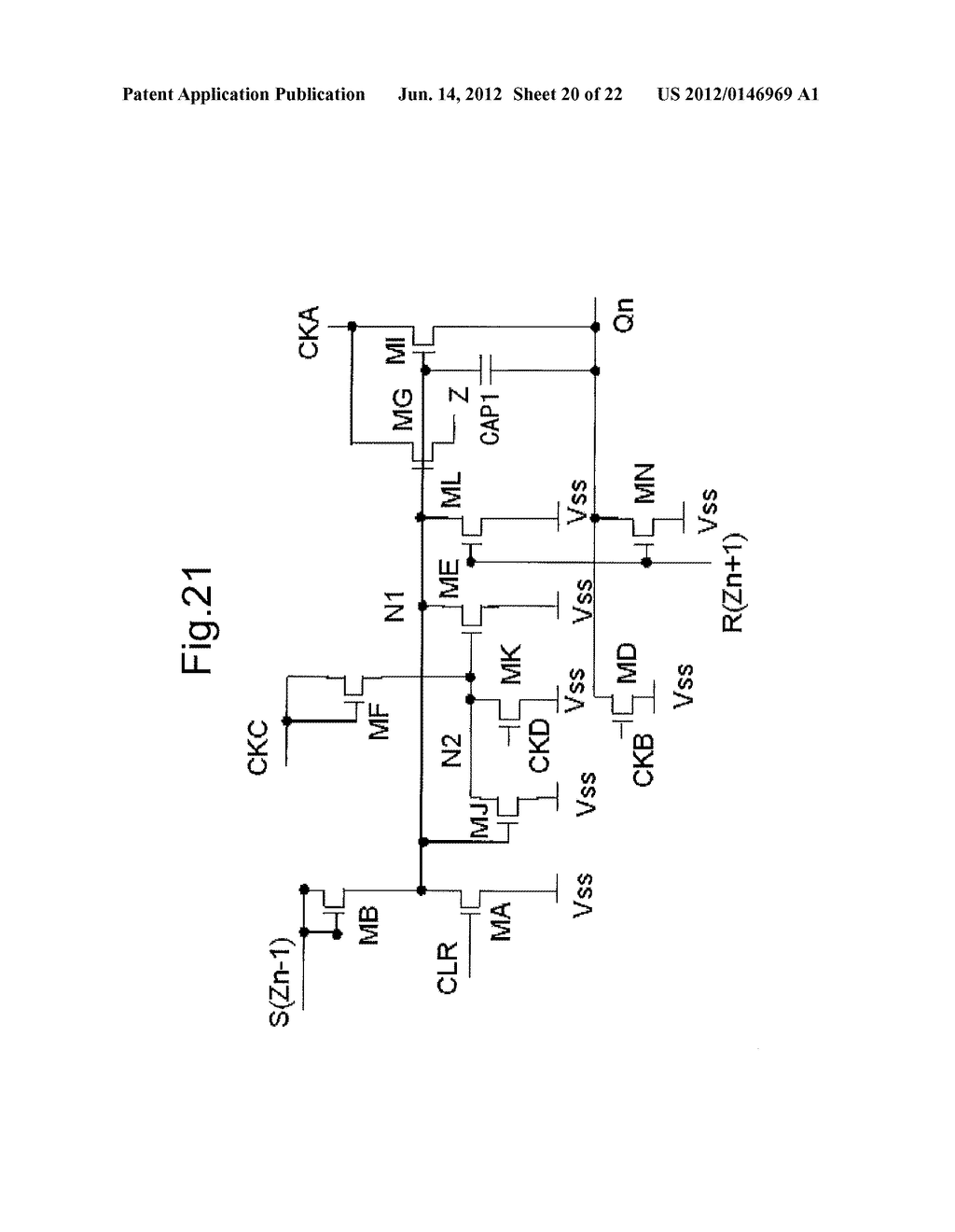 SCANNING SIGNAL LINE DRIVE CIRCUIT AND DISPLAY DEVICE INCLUDING SAME - diagram, schematic, and image 21