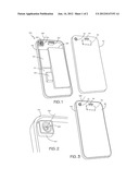 Back Panel for a Portable Electronic Device with Different Camera Lens     Options diagram and image