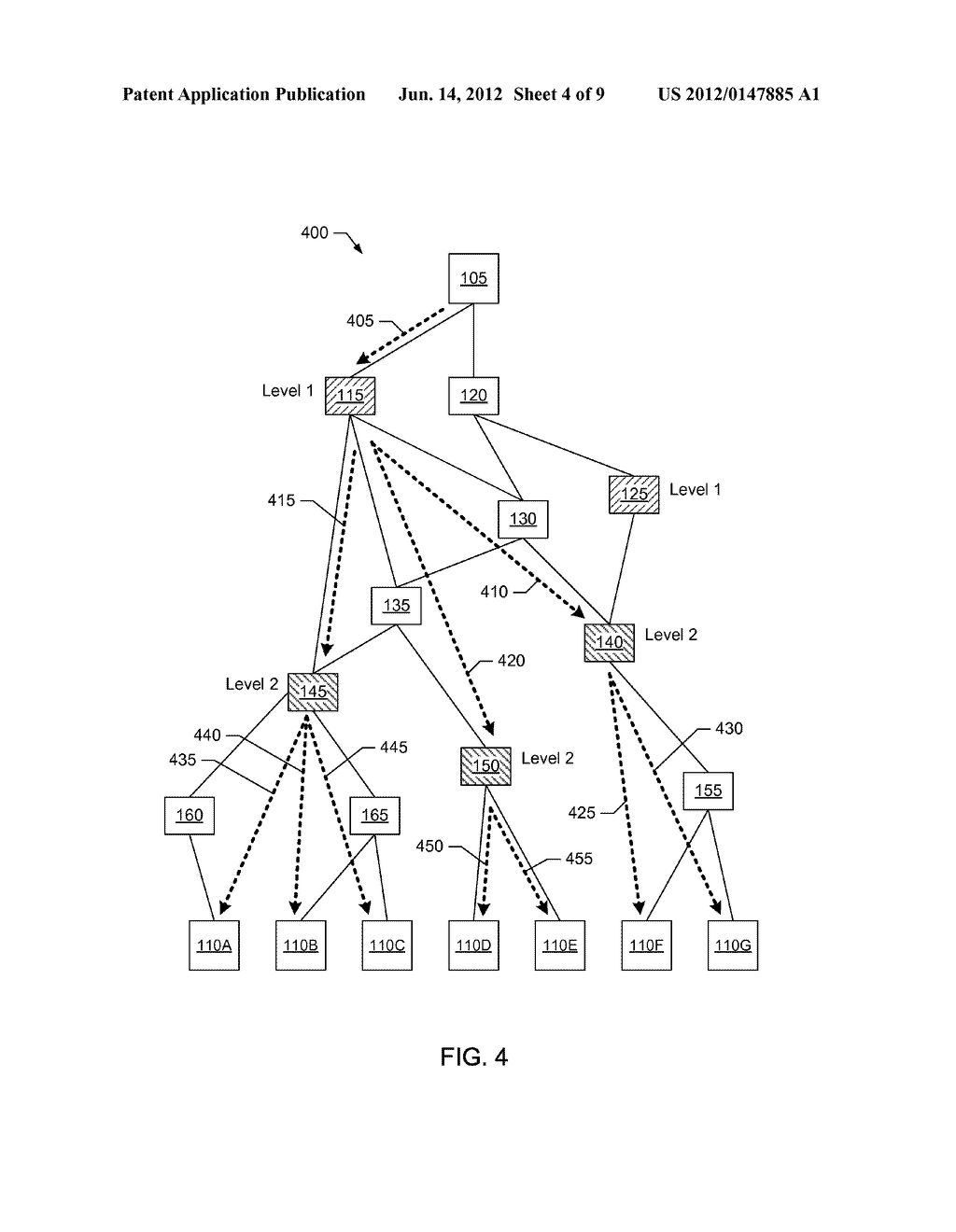 METHODS AND APPARATUS FOR NETWORK MULTICASTING USING HIERARCHICAL     REPLICATION - diagram, schematic, and image 05
