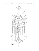 MOLDING DEVICE PROVIDED WITH A CONTROLLED MEANS FOR CLAMPINGLY ATTACHING A     HALF-MOLD BY MEANS OF SLIDABLE ATTACHMENT BOLTS diagram and image