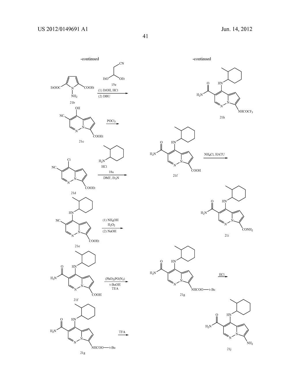 Pyrrolo [1,2-b] Pyridazine Derivatives as Janus Kinase Inhibitors - diagram, schematic, and image 42