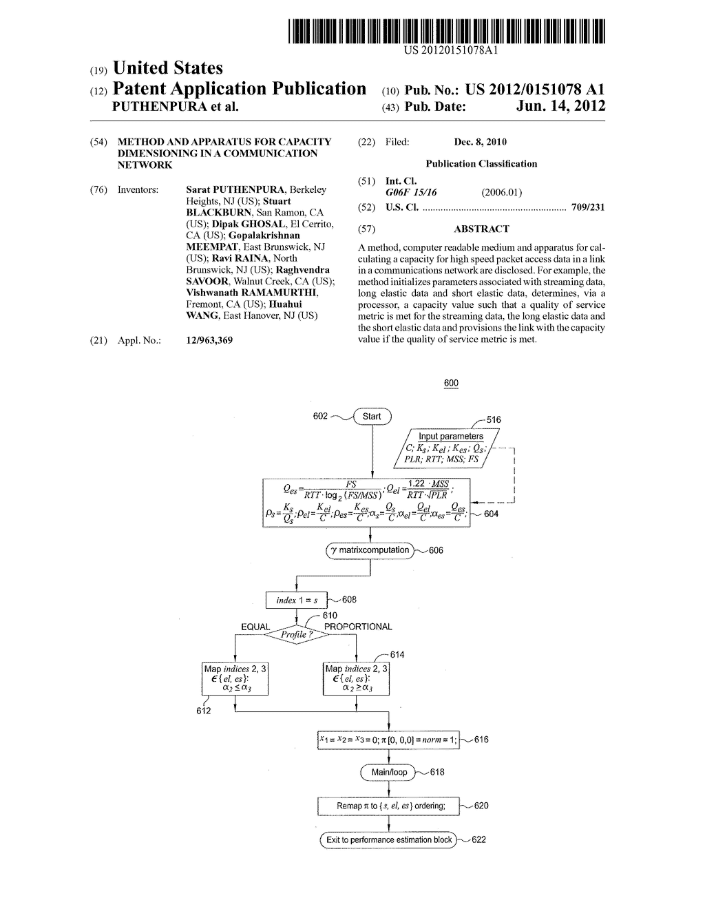 METHOD AND APPARATUS FOR CAPACITY DIMENSIONING IN A COMMUNICATION NETWORK - diagram, schematic, and image 01