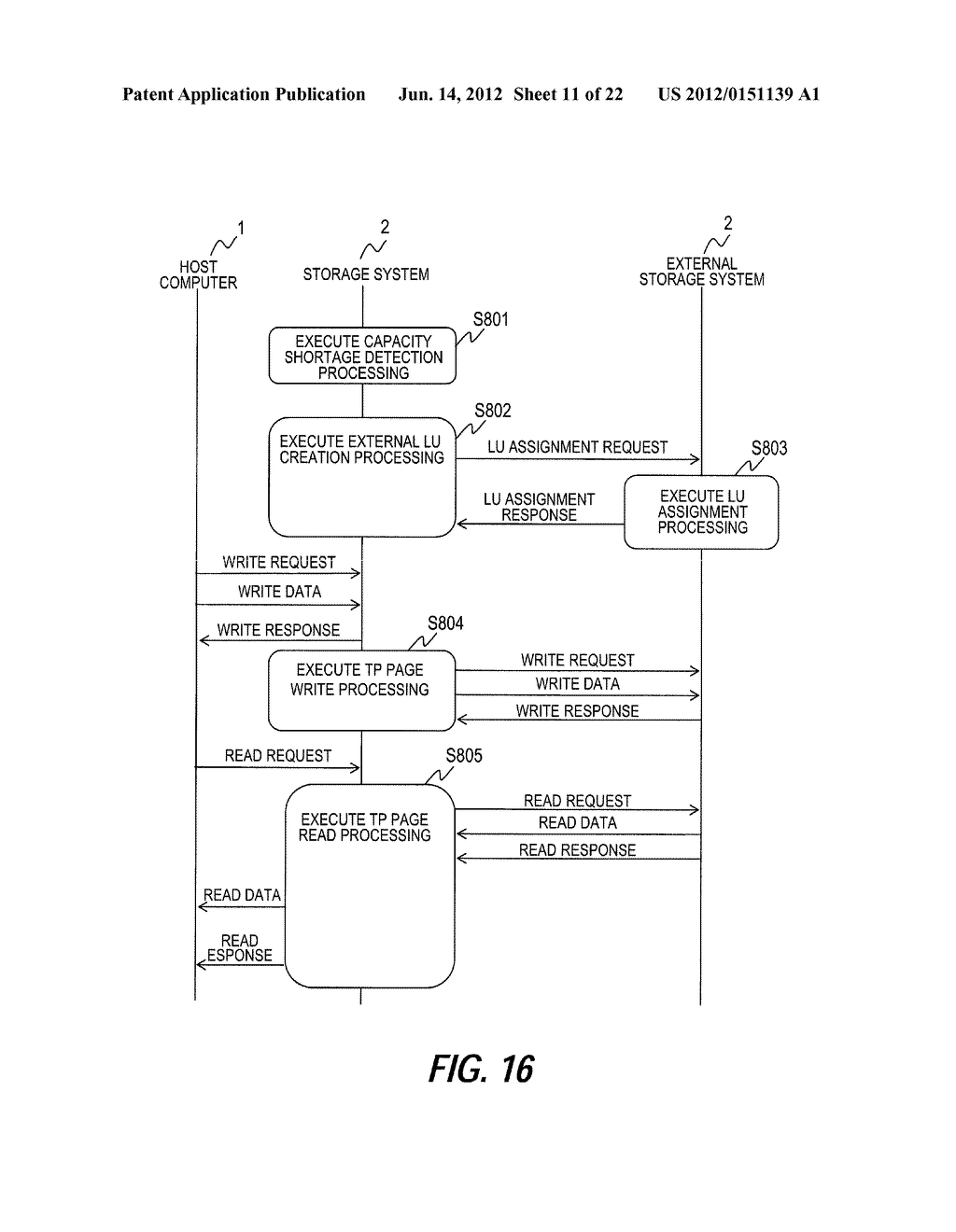 MANAGEMENT METHOD FOR A VIRTUAL VOLUME ACROSS A PLURALITY OF STORAGES - diagram, schematic, and image 12