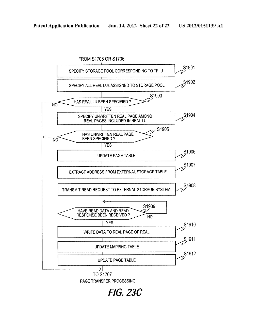 MANAGEMENT METHOD FOR A VIRTUAL VOLUME ACROSS A PLURALITY OF STORAGES - diagram, schematic, and image 23