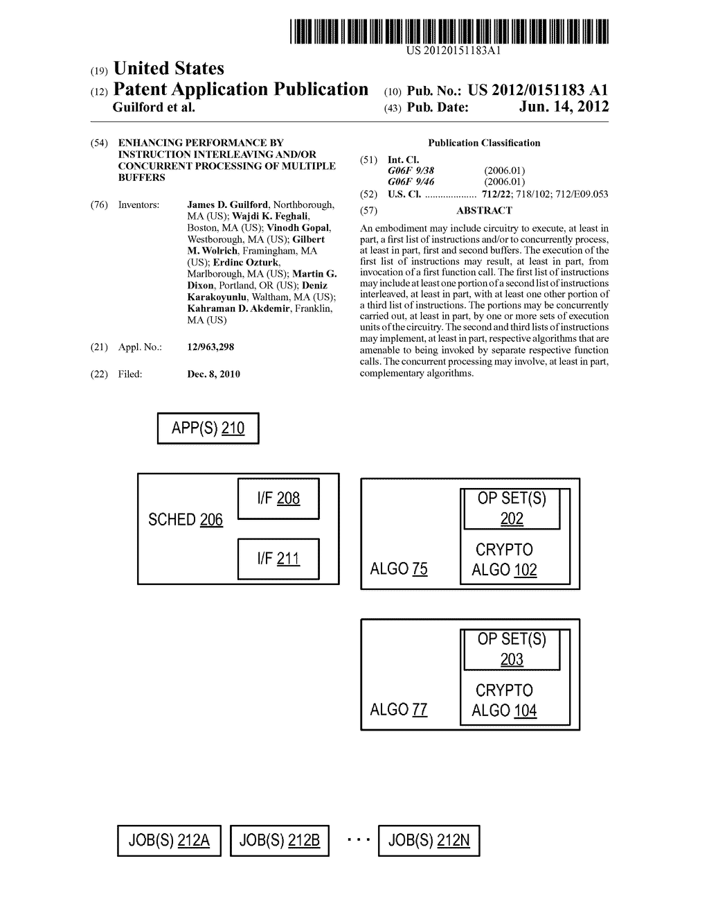 ENHANCING PERFORMANCE BY INSTRUCTION INTERLEAVING AND/OR CONCURRENT     PROCESSING OF MULTIPLE BUFFERS - diagram, schematic, and image 01