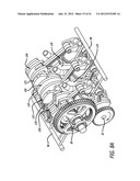 Two-cycle, opposed-piston internal combustion engine diagram and image