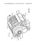 Two-cycle, opposed-piston internal combustion engine diagram and image