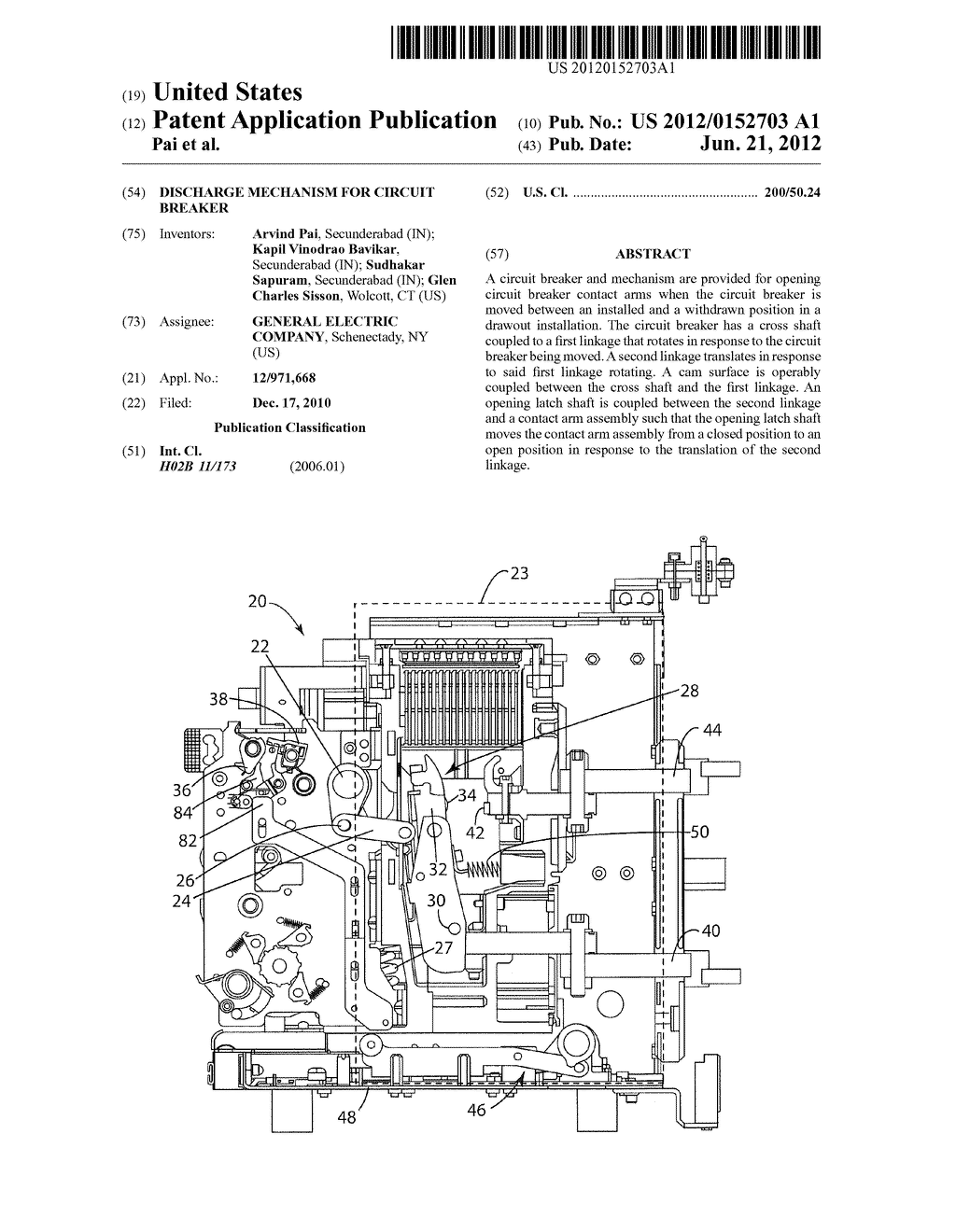 DISCHARGE MECHANISM FOR CIRCUIT BREAKER - diagram, schematic, and image 01