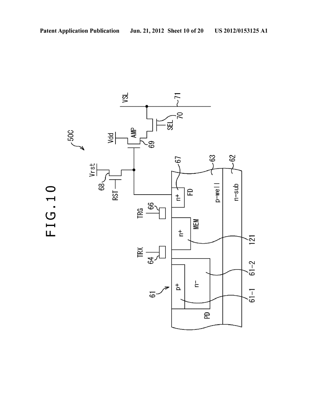 SOLID-STATE IMAGE PICKUP DEVICE, METHOD OF DRIVING SOLID-STATE IMAGE     PICKUP DEVICE, AND ELECTRONIC INSTRUMENT - diagram, schematic, and image 11