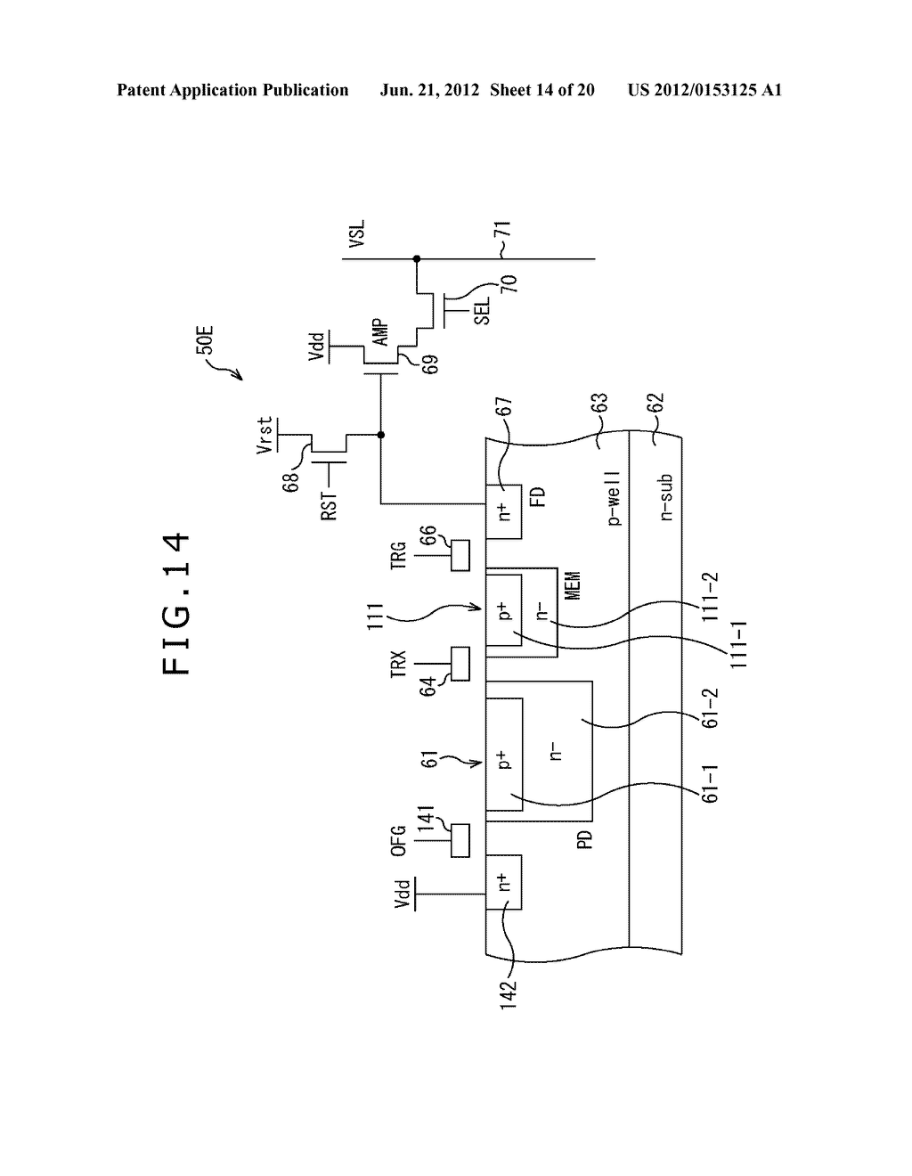 SOLID-STATE IMAGE PICKUP DEVICE, METHOD OF DRIVING SOLID-STATE IMAGE     PICKUP DEVICE, AND ELECTRONIC INSTRUMENT - diagram, schematic, and image 15