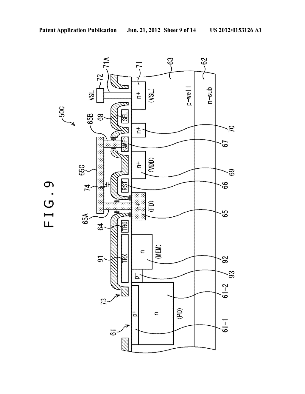 SOLID-STATE IMAGING ELEMENT, DRIVING METHOD, AND ELECTRONIC APPARATUS - diagram, schematic, and image 10