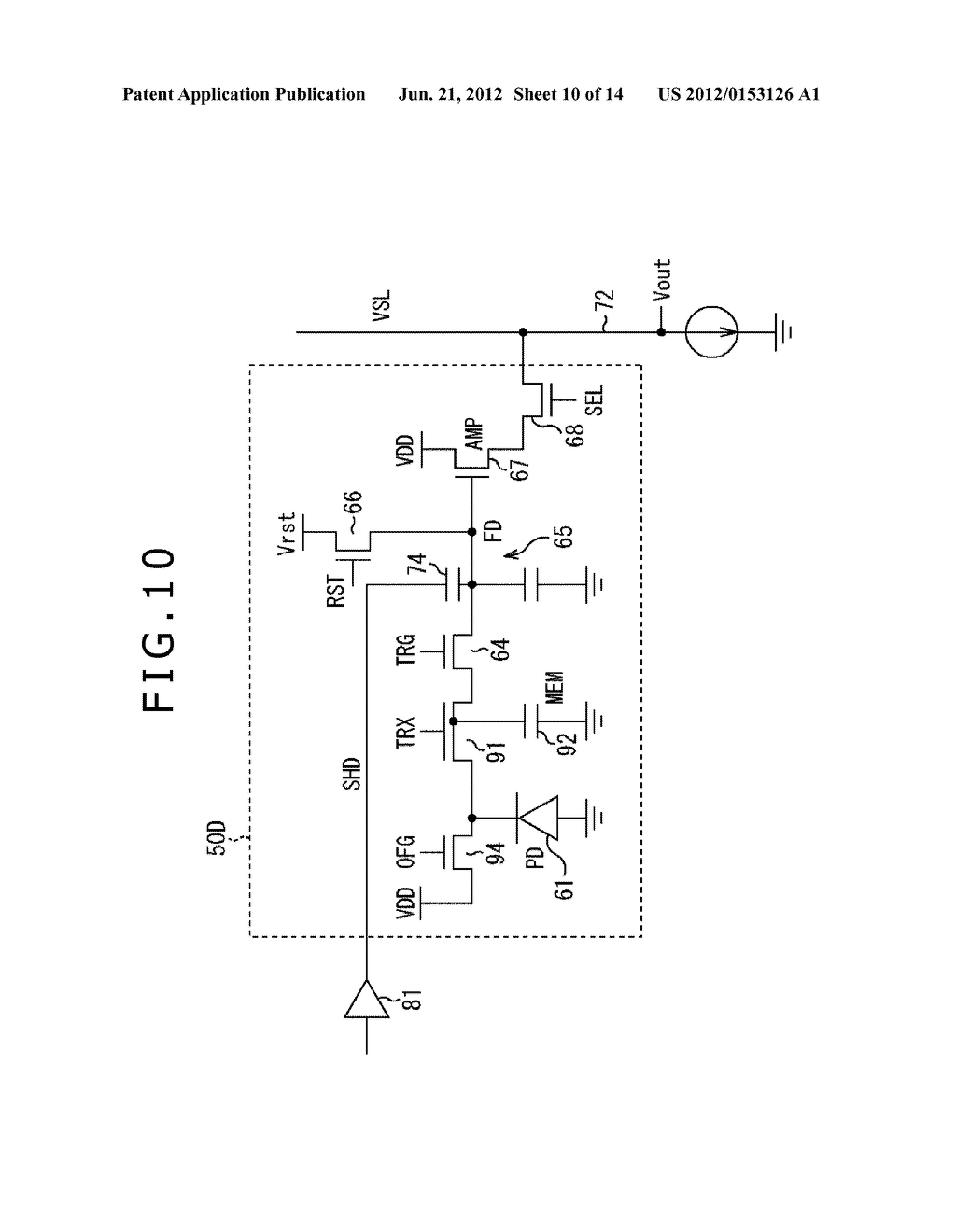 SOLID-STATE IMAGING ELEMENT, DRIVING METHOD, AND ELECTRONIC APPARATUS - diagram, schematic, and image 11